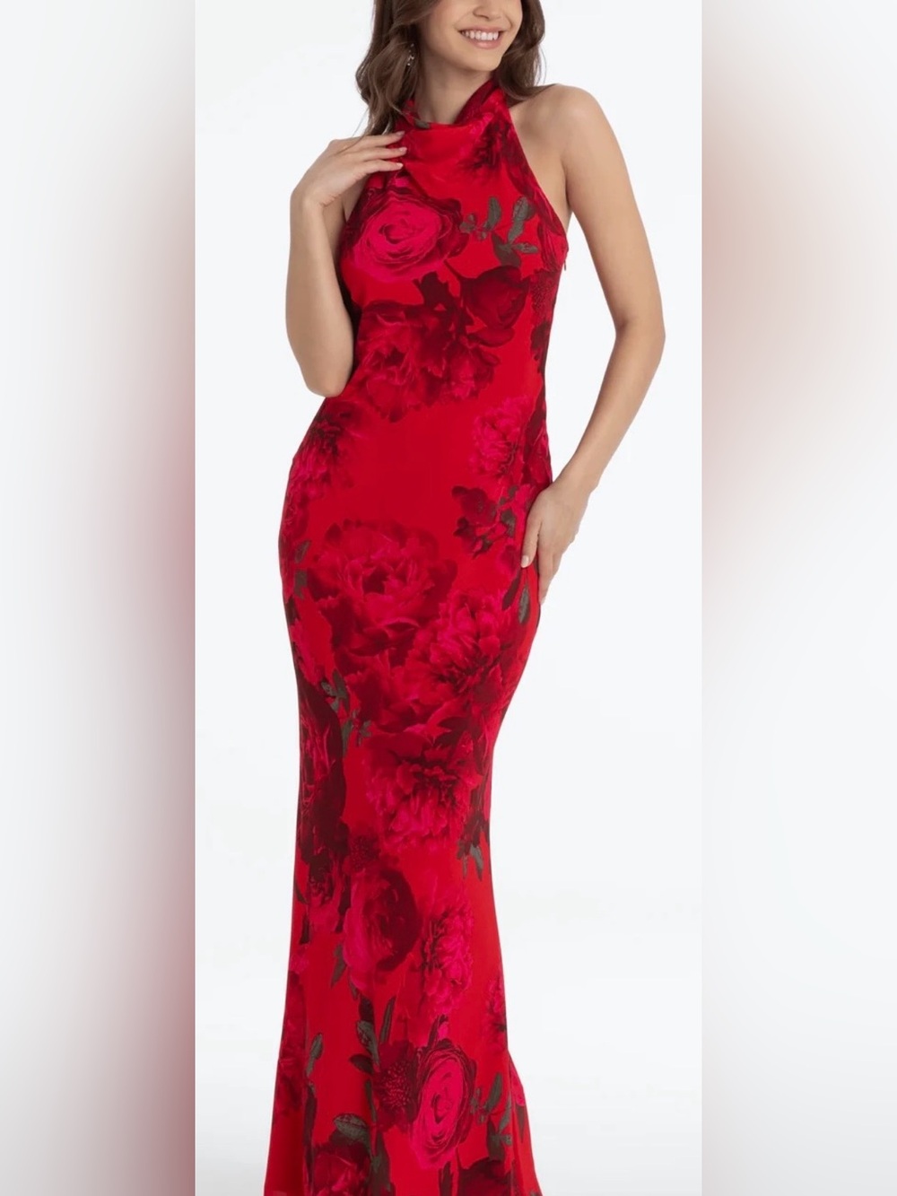 Betsy & Adam Floral Halter Dress | Size 2 | Worn Once